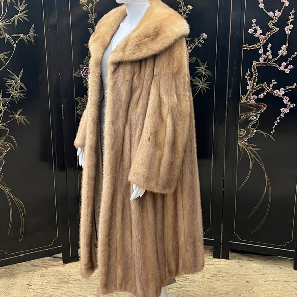 Furs By Robert - Beautiful Vintage Full Length Mink Fur Coat - Picture 2 of 10